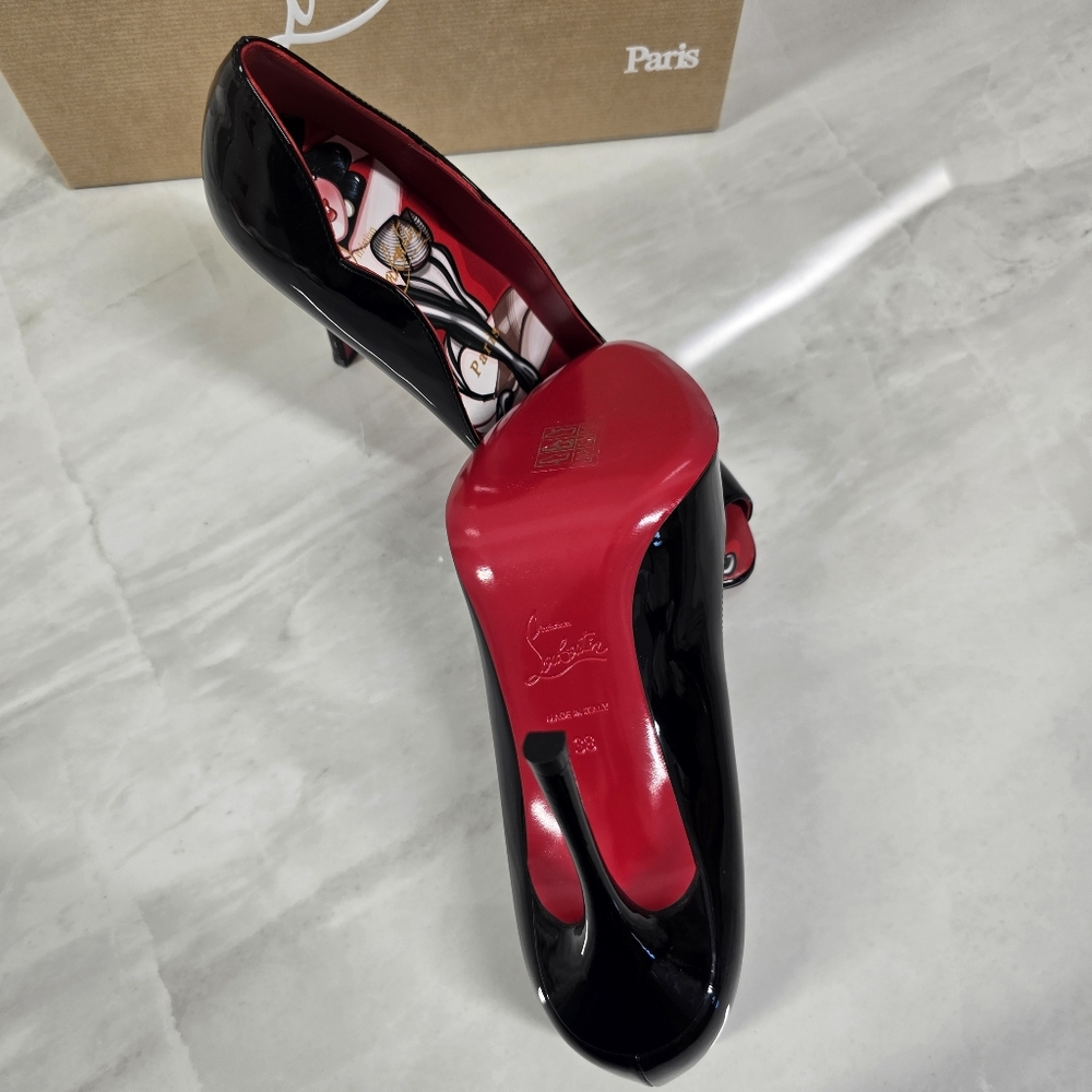 🔥Limited Edition🔥Christian Louboutin Black Peep-Toe Heels - Picture 10 of 13